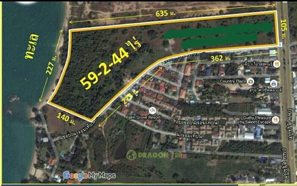 ขายที่ดินติดทะเล ที่พัทยา สัตหีบ นาจอมเทียน 59-2-44ไร่ ทำเลน่าลงทุนสร้าง แลนด์มาร์ค แห่งใหม่ โทร 065-7826549